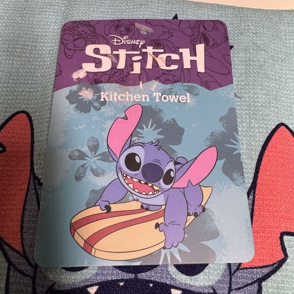 Disney Lilo Stitch 2-pk Kitchen Towel Set Aloha Hawaii Pineapple Fun Cute New - Picture 4 of 5